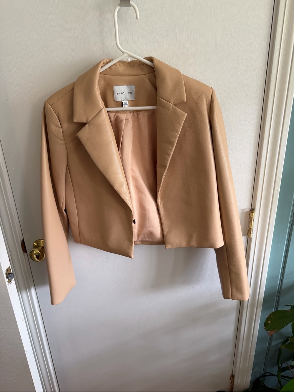 Jason Wu vegan Leather jacket size 8 - Picture 3 of 6